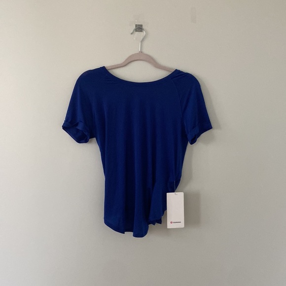 Lululemon blue tie back shirt - Picture 2 of 4